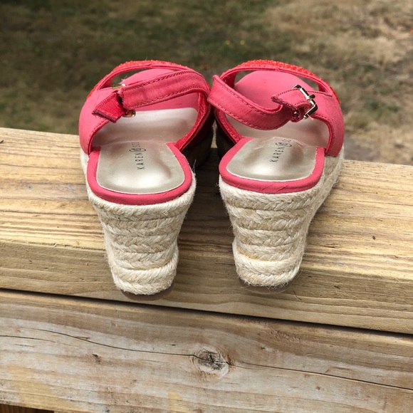 Woman’s Sz 6.5 Karen Scott Wedge Sling Back Sandal - Picture 3 of 7